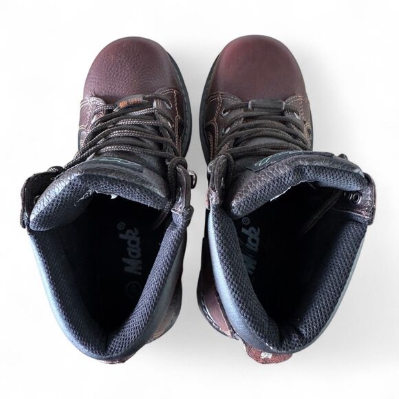 Mack Gorman Steel Toe Work Boots Men’s 8 Brown Leather Oil Resistant Durable - Picture 5 of 14